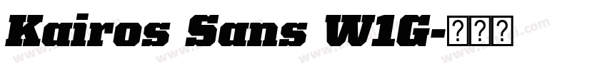 Kairos Sans W1G字体转换 Kairos Sans W1G字体转换